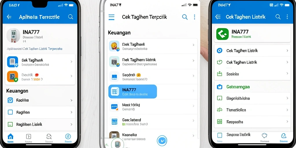 Antarmuka INA777 untuk cek tagihan listrik yang sederhana dan efektif.