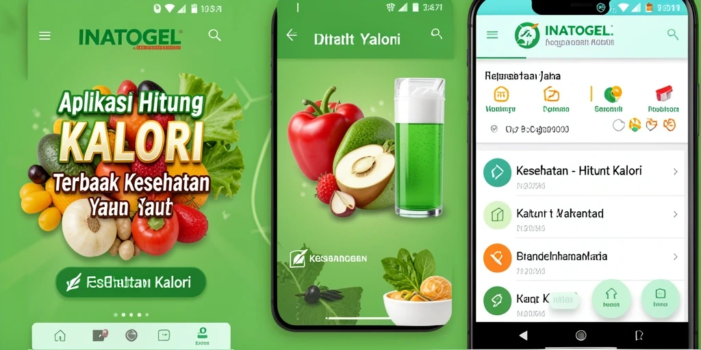 Antarmuka aplikasi INATOGEL yang sederhana dan informatif untuk menghitung kalori.