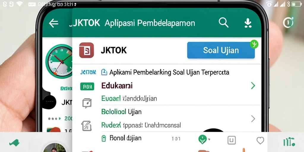 Antarmuka JKTOK menampilkan fungsi latihan soal ujian yang menarik.