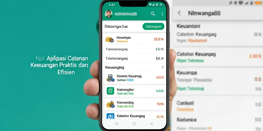 Antarmuka pengguna intuitif dari NIRWANA88 untuk catatan keuangan.