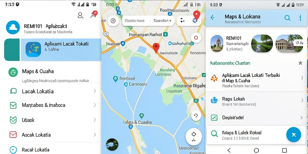 Tampilan antarmuka pengguna REMI101 yang intuitif untuk pelacakan lokasi.