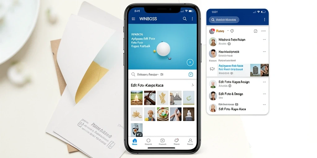Screenshot utama WINBOSS menampilkan fungsi Edit Foto Kertas Kaca yang menarik.